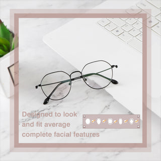 Alfred Metal Geometric Eyeglasses - LifeArtVision