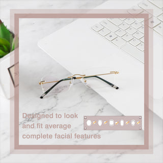 Alva Metal Rectangle Eyeglasses - LifeArtVision