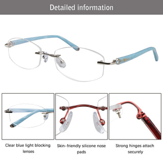 Amanda Metal Round Eyeglasses - LifeArtVision