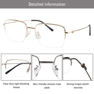 Apollo Metal Rectangle Eyeglasses