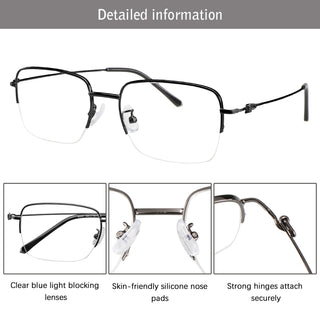 Apollo Metal Rectangle Eyeglasses