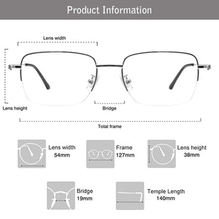 Apollo Metal Rectangle Eyeglasses