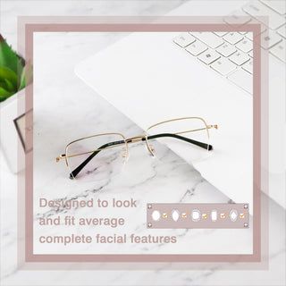 Apollo Metal Rectangle Eyeglasses