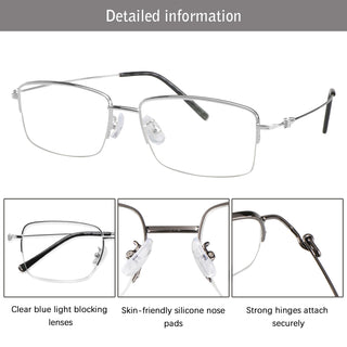 Arnold Metal Rectangle Eyeglasses