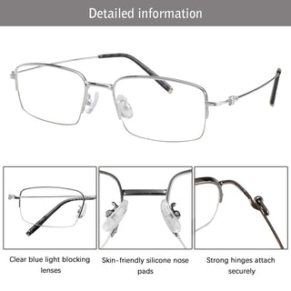 Arthur Metal Rectangle Eyeglasses