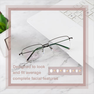 August Metal Rectangle Eyeglasses