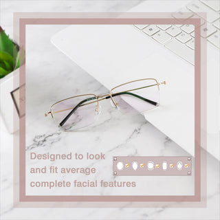 August Metal Rectangle Eyeglasses