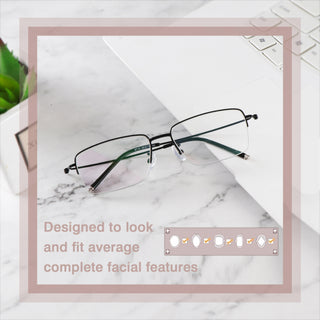 August Metal Rectangle Eyeglasses