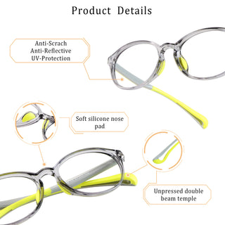 Auttin TR & Silica Gel Oval Kid's Eyeglasses