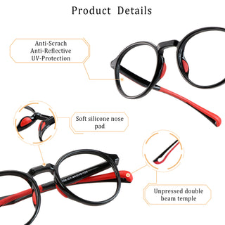 Avanna TR & Silica Gel Round Kid's Eyeglasses