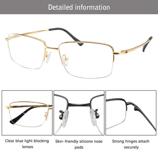 Benson Titanium containing Rectangle Eyeglasses