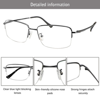 Benson Titanium containing Rectangle Eyeglasses