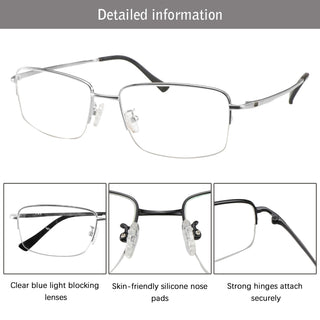 Benson Titanium containing Rectangle Eyeglasses