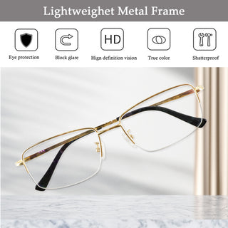 Benson Titanium containing Rectangle Eyeglasses