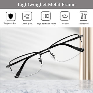 Benson Titanium containing Rectangle Eyeglasses