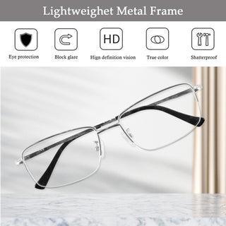 Benson Titanium containing Rectangle Eyeglasses