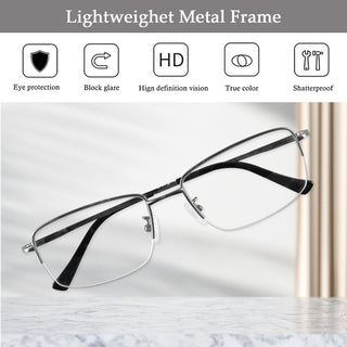 Benson Titanium containing Rectangle Eyeglasses