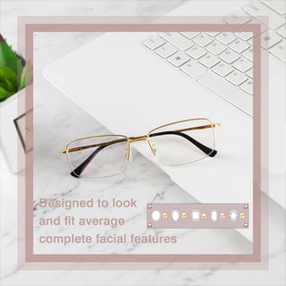 Benson Titanium containing Rectangle Eyeglasses