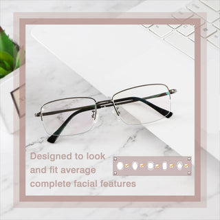 Benson Titanium containing Rectangle Eyeglasses