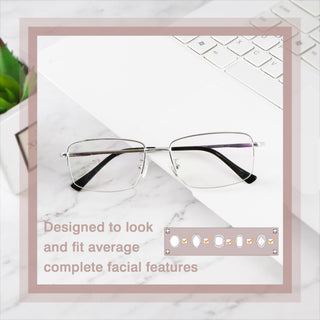 Benson Titanium containing Rectangle Eyeglasses