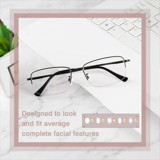 Benson Titanium containing Rectangle Eyeglasses