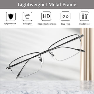 Bert Titanium containing Rectangle Eyeglasses