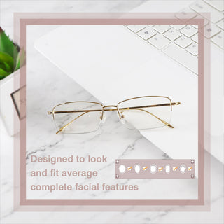 Bert Titanium containing Rectangle Eyeglasses