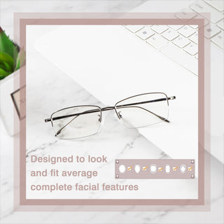 Bert Titanium containing Rectangle Eyeglasses