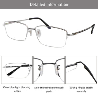 Bobby Titanium containing Rectangle Eyeglasses