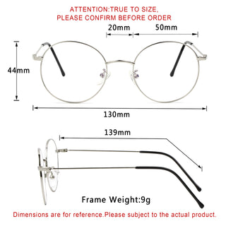 Brianna Metal Round Eyeglasses