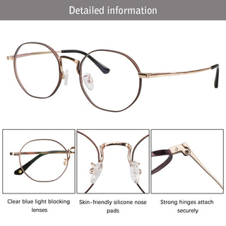 Cary Titanium containing circular Eyeglasses - LifeArtVision