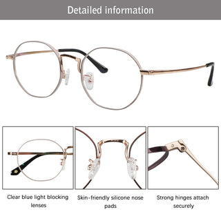 Cary Titanium containing circular Eyeglasses - LifeArtVision