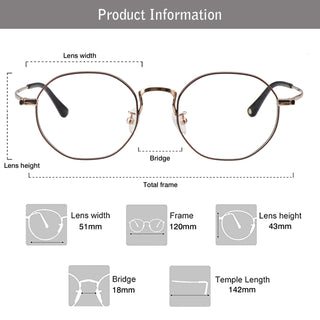 Cary Titanium containing circular Eyeglasses - LifeArtVision