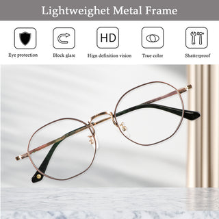 Cary Titanium containing circular Eyeglasses - LifeArtVision