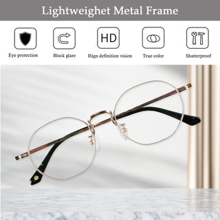 Cary Titanium containing circular Eyeglasses - LifeArtVision