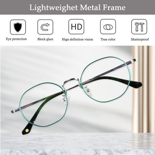 Cary Titanium containing circular Eyeglasses - LifeArtVision