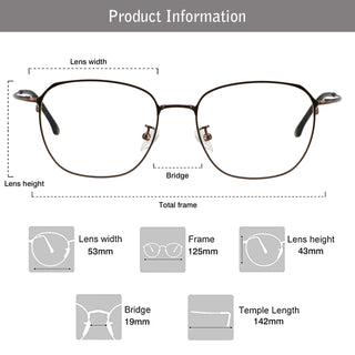 Caspar Titanium Round Eyeglasses - LifeArtVision