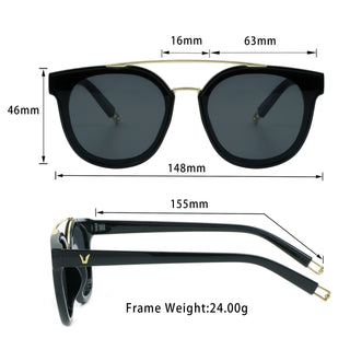 Cecilia Plastic Oval Sunglasses-Life ArtVision