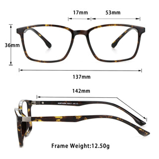 Charles Plastic Rectangle Eyeglasses - LifeArtVision