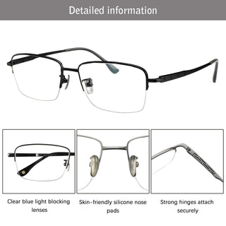 Cheney Titanium Rectangle Eyeglasses