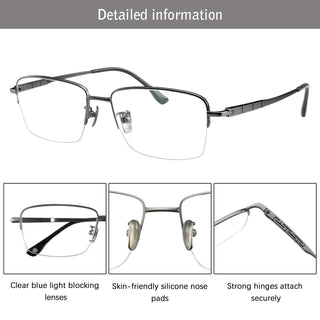 Cheney Titanium Rectangle Eyeglasses