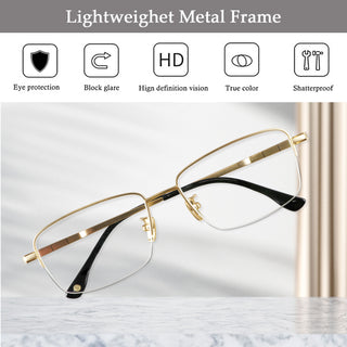 Cheney Titanium Rectangle Eyeglasses