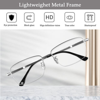 Cheney Titanium Rectangle Eyeglasses