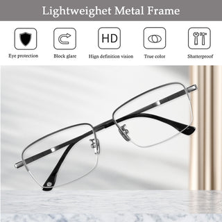 Cheney Titanium Rectangle Eyeglasses