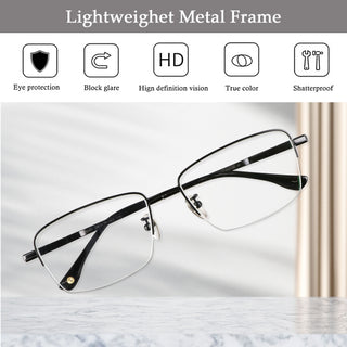 Cheney Titanium Rectangle Eyeglasses