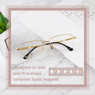 Cheney Titanium Rectangle Eyeglasses