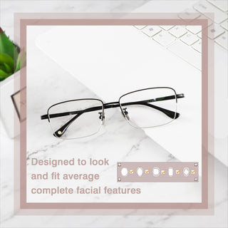 Cheney Titanium Rectangle Eyeglasses