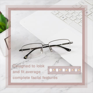 Cheney Titanium Rectangle Eyeglasses