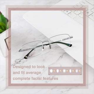 Cheney Titanium Rectangle Eyeglasses