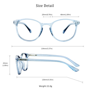 Cicely TR & Metal Oval Eyeglasses